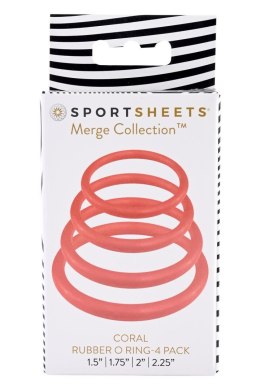 SPORTSHEETS CORAL O RING 4 PACK