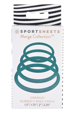 SPORTSHEETS EMERALD O RING 4 PACK