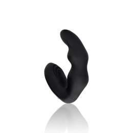 Bent Vibrating Prostate Massager with Remote Control - Black
