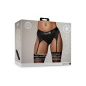 Vibrating Strap-on Thong with Adjustable Garters - M/L