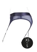 Vibrating Strap-on Thong with Adjustable Garters - XS/S