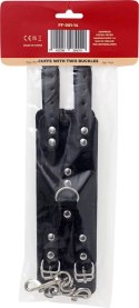 Fetish Fever - Cuffs with two buckles - Black