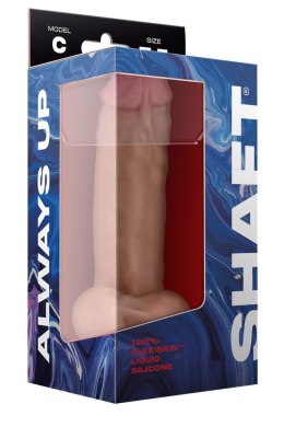SHAFT MODEL C 7.5 INCH LIQUIDE SILICONE DONG WITH BALLS PINE