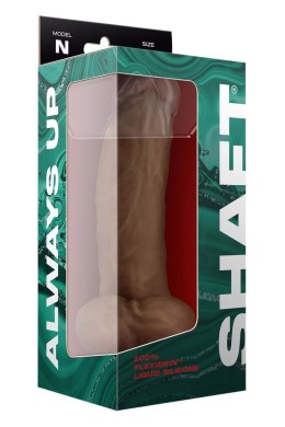 SHAFT MODEL N 9.5 INCH LIQUID SILICONE DONG WITH BALLS OAK