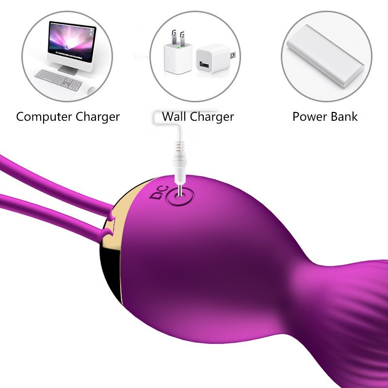 Kulki-Vibrating Silicone Kegel Balls USB 7 Function