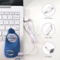 Wibrator-Silicone Ring Blue USB 7 Function + Electro stim