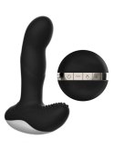 Wibrator-Silicone Massager USB 7 Function + Pulsator / Heating BLACK