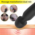 Stymulator-Silicone Massager Black USB 6 Vibration