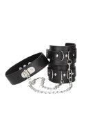 Bonded Leather Collar With Hand Cuffs