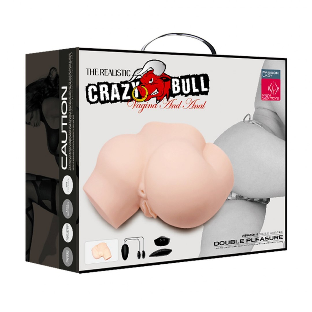 CRAZY BULL- THE REALISTIC Vagina And Anal, Vibration Double holes