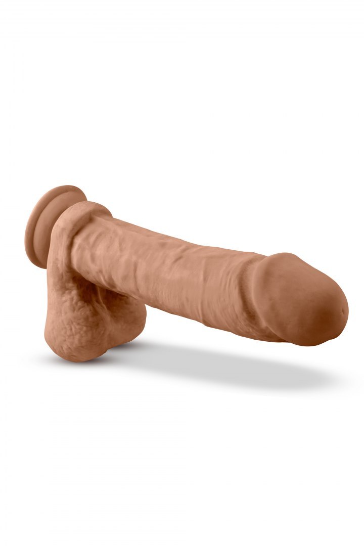 DR. SKIN SILICONE DR. JULIAN 9 INCH DILDO WITH SUCTION CUP MOCHA