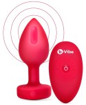 Vibrating Heart Plug M/L Red